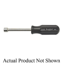 Weller® 55MMN Hex Drive Nutdriver, 5.5 mm, Hollow Shank, Black Fluted Handle, Polished Chrome