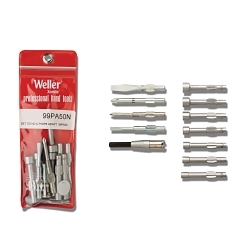 Weller® 99PA50N Series 99® Screwdriver and Nutdriver Set, Phillips®/Slotted Point, #1, #2, 3/16 in, 1/4 in Point, 12 Pieces, Steel