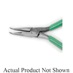 Weller® CN54GN Curved Long Nose Plier, 15/16 in L x 7/32 in W, Curved/Smooth Steel Jaw, 5 in OAL, 1/16 in W Tip