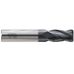 YG-1 YGBasix G9H97032N Regular Length Single End Standard Corner Radius End Mill, 1/2 in Dia Cutter, 0.015 in Corner Radius, 1 in Length of Cut, 4 Flutes, 1/2 in Dia Shank, 3 in OAL, AlCr