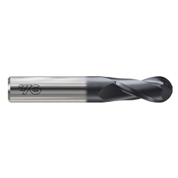 YG-1 YGBasix G9I03035N Regular Length Single End Standard Ball Nose End Mill, 3.5 mm Dia Cutter, 12 mm Length of Cut, 2 Flutes, 4 mm Dia Shank, 51 mm OAL, AlCr
