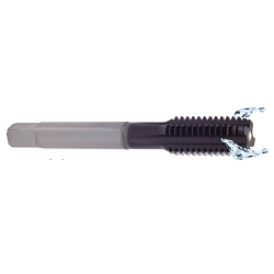 YG-1 YG Tap Cast TR284R Straight Flute Tap With Radial Coolant Hole, M5x0.8 Thread, D4 Thread Limit, 2P-3P Modified Bottoming Chamfer, 4 Flutes, TiAlN, HSS-PM