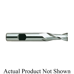 YG-1 01039HC Series E1030 Center Cut Regular Length Single End Standard Square End Mill, 1/8 in Dia Cutter, 3/8 in Length of Cut, 2 Flutes, 3/8 in Dia Shank, 2-5/16 in OAL, TiCN Coated