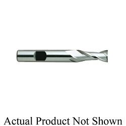 YG-1 01039HN E1030 Regular Length Single End End Mill, 1/8 in Dia Cutter, 3/8 in Length of Cut, 2 Flutes, 3/8 in Dia Shank, 2-5/16 in OAL, TiN Coated