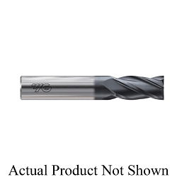 YG-1 YGBasix E5H88022 Regular Length Single End Standard Square End Mill, 11/32 in Dia Cutter, 1 in Length of Cut, 4 Flutes, 3/8 in Dia Shank, 2-1/2 in OAL, Uncoated