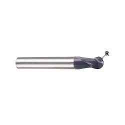 YG-1 X-POWER PRO GM876020 High Performance Short Length Ball Nose End Mill, 2 mm Dia Cutter, 3 mm Length of Cut, 2 Flutes, 6 mm Dia Shank, 50 mm OAL, Y