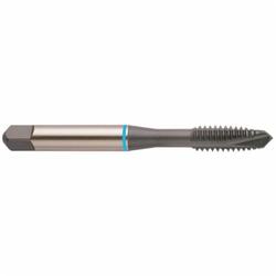 YG-1 O1162 O1 Single End Spiral Point Tap, Right Hand Cutting, #4-40 Thread, H2 Thread Limit, Plug Chamfer, 2 Flutes, Hardslick Coated, Super HSS