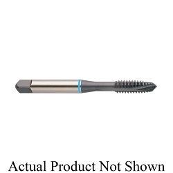 YG-1 O1443 Blue Ring High Performance Spiral Point Tap With Through Hole, Right Hand Cutting, 5/16-18 Thread, H3 Thread Limit, Plug Chamfer, 3 Flutes, TiAlN/WC/C, Super HSS