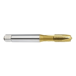 YG-1 TTS66585 Square Shank Synchronous Spiral Point Tap, 1/2-20 Thread, H5 Thread Limit, 4P-5P Plug Chamfer, 4 Flutes, TiN, HSS-PM