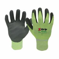 FROGrip 4928HG2XL Z-Grip® High Visibility General Purpose Gloves, Seamless Style, 2XL, Polyurethane Palm, 13 ga Proprietary Engineered Yarn Shell, Dark Gray/Green, Resists: Abrasion, Chemical and Cut