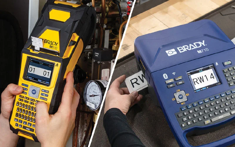 Brady label printers in use for industrial labeling applications