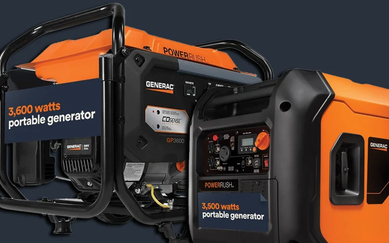 Portable power provided by Generac generators