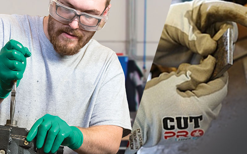 Different types of safety gloves for diverse manufacturing tasks