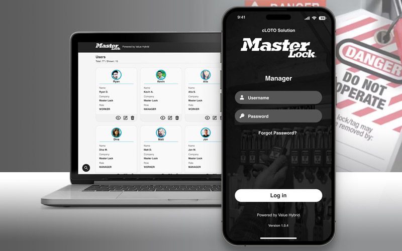 Master Lock cLOTO digital lockout tagout software monitering LOTO devices and service