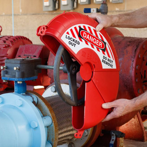 Brady valve lockout device