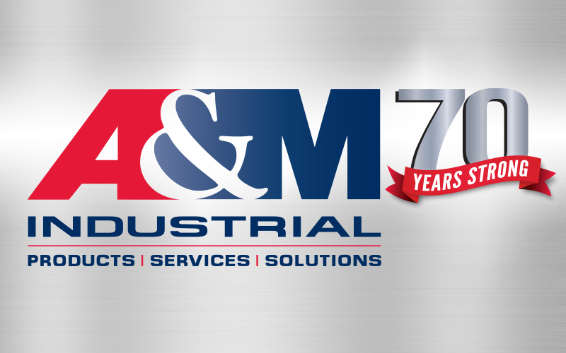 A&M Industrial 70th anniversary logo