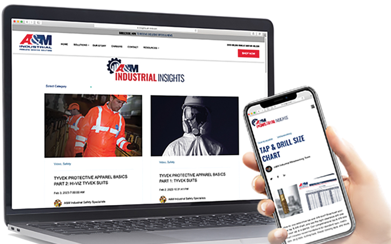 Homepage of A&M Industrial's Industrial Insights blog