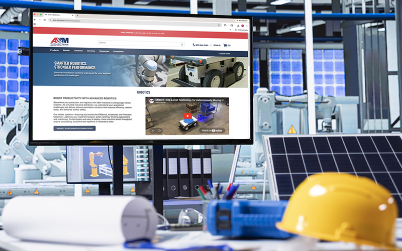 The new am-ind.com in use in a manufacturing facility.