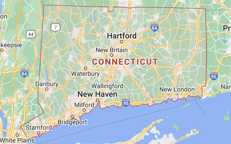 Map of Connecticut
