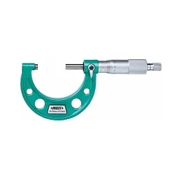 INSIZE 3203-2A, OUTSIDE MICROMETER WITH RATCHET STOP, 1-2" RANGE, .0001" GRADUATIONS, .00016" ACCURACY, CARBIDE MEASURING FACES