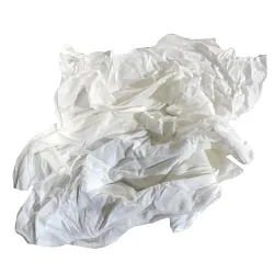 Blue Chip 360055, 18" x 18" 100% Non-Recycled Cotton Wipers, Cotton Blend, White, 50 Lbs. Case