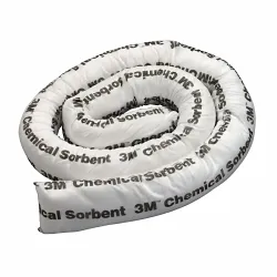 3M™ 7000001920 P-208 Sorbent Mini-Boom, 3 in Dia 8 ft L, Chemical, Yellow