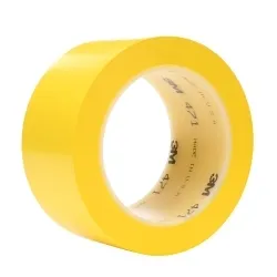 3M™ 7000028852 471 Tape, 36 yd L 2 in W, 5.3 mil THK, Rubber Adhesive, PVC/Vinyl Backing, Yellow