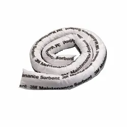 3M™ 7000029594 MB304 Sorbent Mini-Boom, 3 in Dia 4 ft L, Liquid, Gray