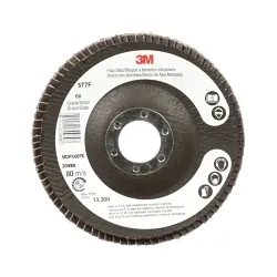 3M™ 7000119471 577F Heavy Duty Disc, 4.5 in Dia Disc, 0.875 in Center Hole, 36 Grit, Alumina Zirconia Abrasive, Type 29 Disc