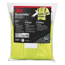 3M™ 7100185129 94900H1-DC-PS Safety Vest, Yellow, Reflective Clothing, ANSI Class: Class 2