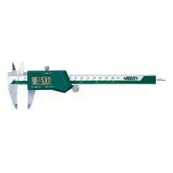 INSIZE 1108-150, 6" DIGITAL CALIPER, 0-6"/0-150MM RANGE, +/- .0008" ACCURACY, .0005"/.01MM RESOLUTION, DATA OUTPUT, CR2032 BATTERY