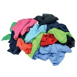 Blue Chip 587825, 18" x 18" Multi-Color Reclaimed Wipers, Cotton Sweatshirt Cloth, 50 Lbs. Case