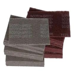 3M Scotch-Brite "Special Package - Mix Pack" of 7447 and 7448 Hand Pads, 6″ × 9″ 1 Case of Each Size Containing 20 Pads Per Box, 3 Boxes Per Case