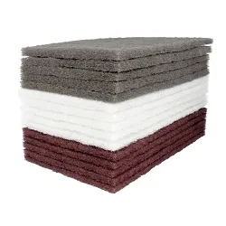 3M Scotch-Brite Hand Pads "Special Package - Mix Pack", 15 pads total - (5) 7445 White, (5) 7447 Maroon, and (5) 7448 Grey