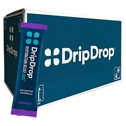 DripDrop #61431 – Grape Electrolyte Drink Mix, 100 Count of 16oz Powder Sticks