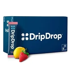 DripDrop #61433 – Strawberry Lemonade Electrolyte Drink Mix, 100 Count of 16oz Powder Sticks