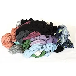 Blue Chip 93960 Multi-Color Reclaimed Wipers, Cotton T-Shirt Color Rags, 50 lbs. Case