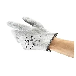 ActivArmr® 209320 42-445 Gloves, 8, Grey, Polyester Lining, Gauntlet Cuff, Nitrile Coating, 9.25 to 9.64 in L, Resists: Cut/Abrasion/Puncture/Snag/Heat, 200 deg C Max