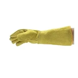 ActivArmr® 43216090 43-216 Heavy Duty Gloves, 9, Yellow, Cotton Lining, Gauntlet Cuff, 14.6 to 16.3 in L, Resists: Heat