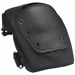 Allegro® 6990 Deluxe Quick-Flex Knee Pad, Rubber Cap, Rubber Pad, Quick-Release Buckle Closure, Nylon Strap, 2 Straps, Black