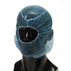 APA® AllGard Protective Apparel 15386B Latex-Free Bouffant and Beard Cover, One Size, Blue, Polypropylene
