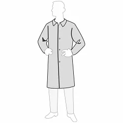APA® AllGard Protective Apparel 183004XL Durable Lab Coat, 4XL, White, Spunbonded Polypropylene