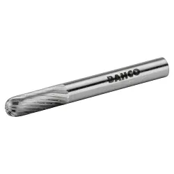 Bahco® BAHHSGC1020M HSSG-C Rotary Burr, Radius End, Cylindrical Head, 12 mm Dia Head, 20 mm Length of Cut, Medium Cut
