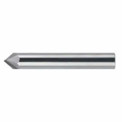 Cleveland® C61114 CEM-CH-2R Center Cut Single End Straight Flute Chamfer Mill, 1/8 in Dia Cutter Head, 90 deg Included, 1-1/2 in OAL, Solid Carbide, Uncoated