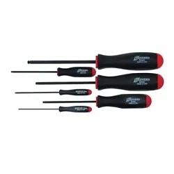 Bondhus® 10686 Ball End Standard Length Screwdriver Set, 6 Pieces, Steel/Thermoplastic/Soft Rubber Coated, ProGuard™