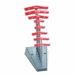 Bondhus® 13189 Graduated Length Key Set With Stand, 8 Pieces, 2 to 10 mm Hex, Ergonomic T-Handle Handle, Protanium® High Torque Steel, ProGuard™