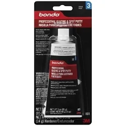 Bondo™ 7000144574 801 Professional Glazing and Spot Putty, 3 fl-oz, Off-White
