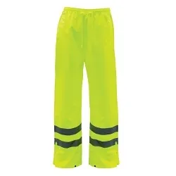 Boss® 3NR3000L 3NR3000 Breathable Class E Insulated Heavy Duty Rain Pant, 44 in Waist, Hi-Viz Yellow, Polyester