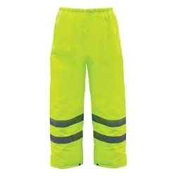 Boss® 3NR4000M 3NR4000 Class E Insulated Rain Pant, Up to 40 in Waist, Hi-Viz Yellow, Polyester