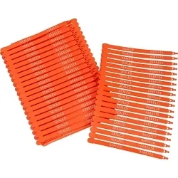 Brady® 133488 Padlock Seal, 7-1/2 in L, SEALED Legend, Plastic, Orange